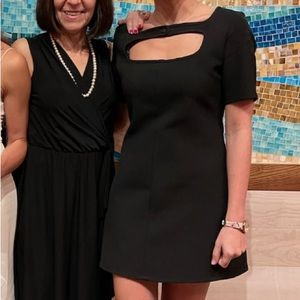 Zara Black Mini Dress with neckline cutout S